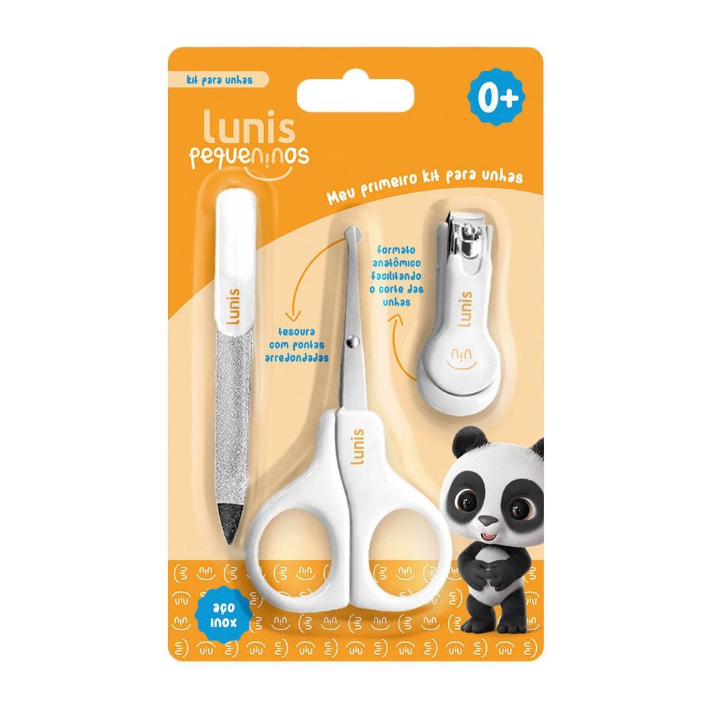 Tesoura+Cortador+Lixa Lunis Pequeninos C/3 em Oferta na Shopee