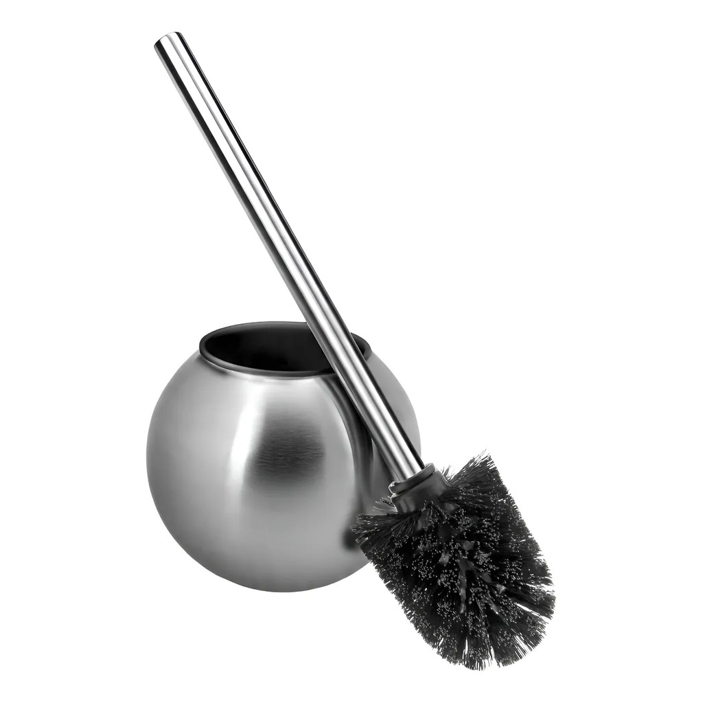 Escova Sanitária Banheiro Moderna Inox Com Suporte Vassourinha Limpeza Vaso Sanitário em Oferta na Shopee