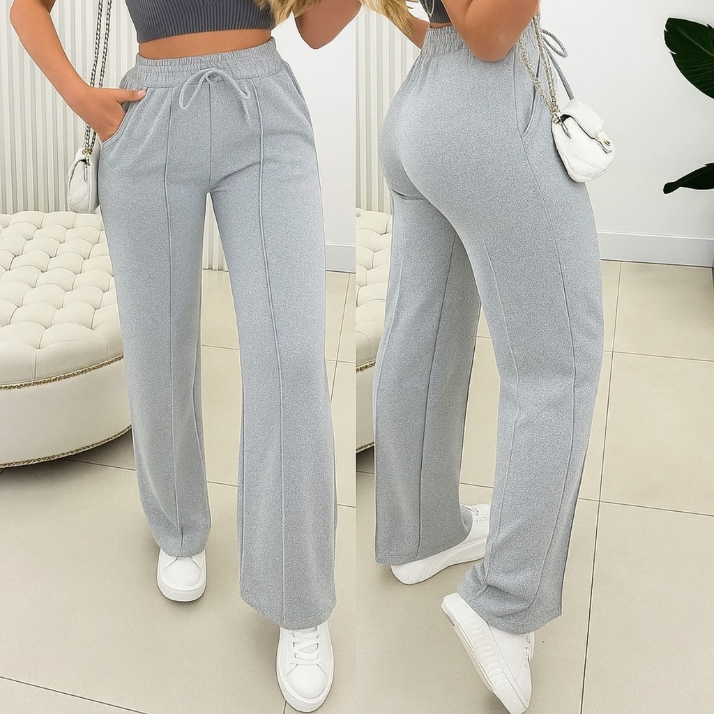Calça Pantalona Lanzinha Lãzinha Feminina Frio Inverno