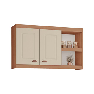 Armário Aéreo Grande Cozinha Jéssica New 100% MDF Tuboarte 2 Portas 2 Nichos em Oferta na Shopee