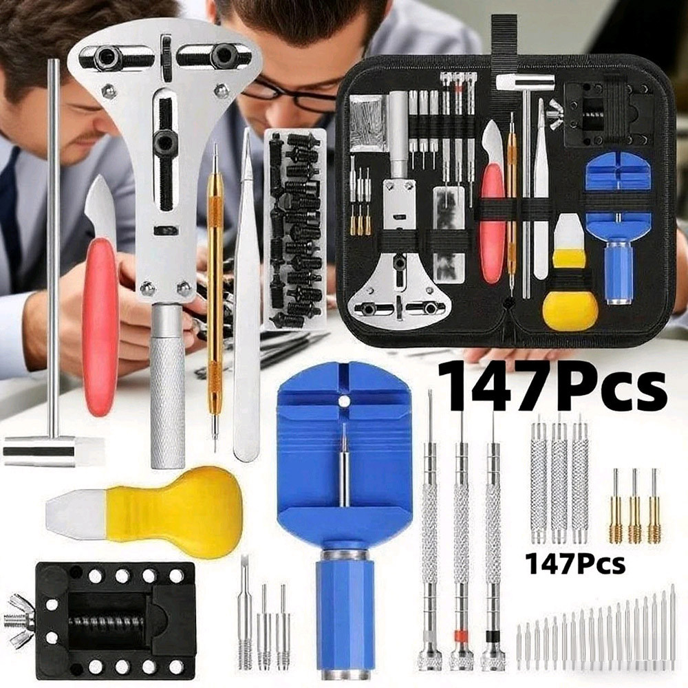 Kit147 peças De Ferramentas Relojoeiro Conserto De Relógio Manutenção Estojo De Ferramentas Kit De Conserto Para Relógio