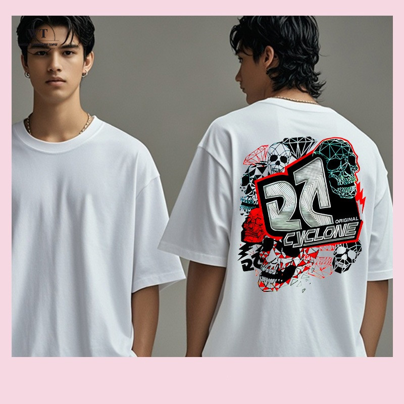 Camiseta Unissex Oversized Plus Size Feminina Masculina s cyclone envios de estampas sortidas e variadas   streetwear