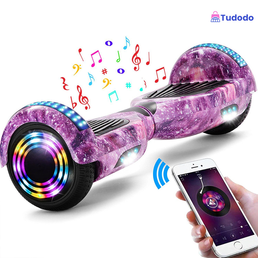Hoverboard Infantil 6.5" - Skate Elétrico com LED Inteligente Bluetooth e Bateria Forte em Oferta na Shopee