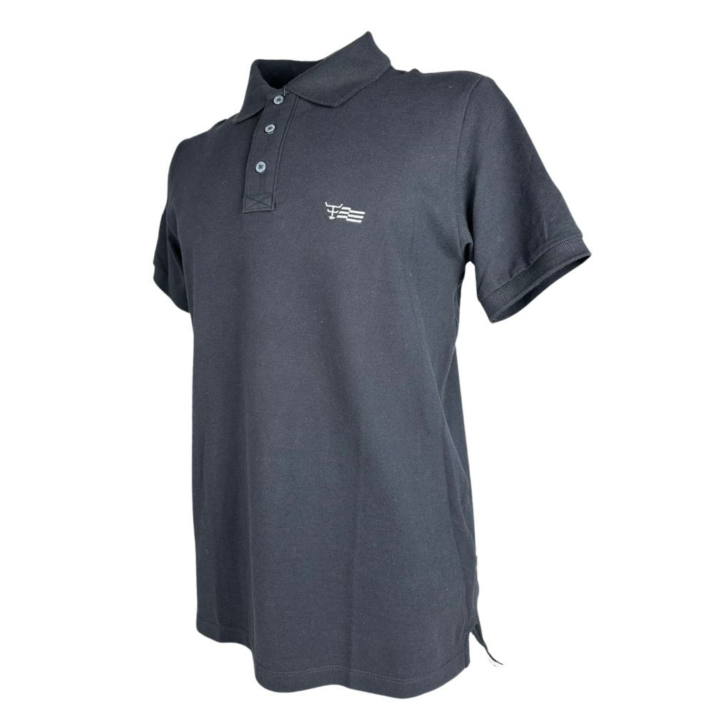 Camisa Polo Masculina Texas Farm Preta Estilo Country Rodeio Passeio Básica
