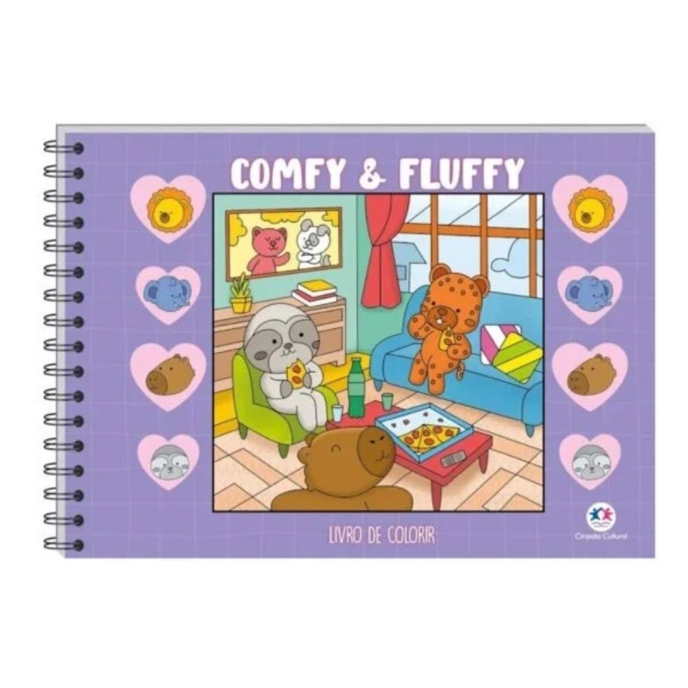 Livro de Colorir Comfy & Fluffy Lilas Ciranda Cultural