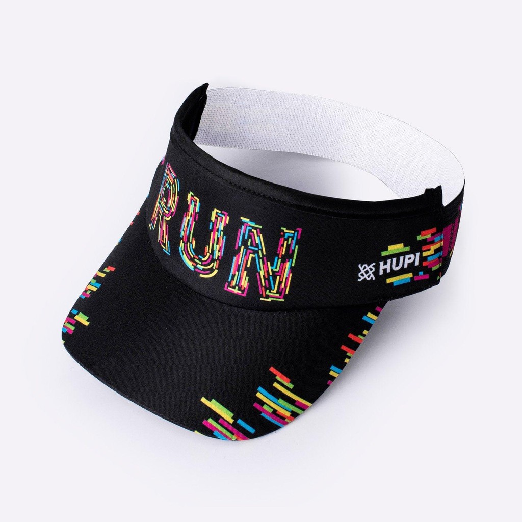 Viseira Para Corrida HUPI Run Colors Preta em Oferta na Shopee
