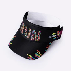 Viseira Para Corrida HUPI Run Colors Preta