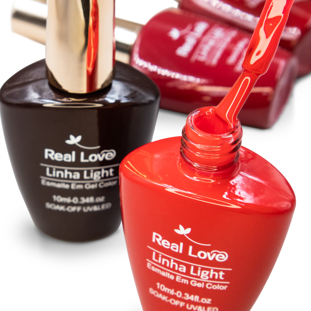 Kit com 6 Esmaltes em Tons de Vermelho 10 ml - Real Love