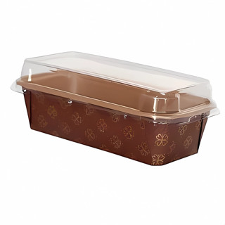 Forma Plumpy Borda Enrolada com Tampa 750g - Decorado Flor Dourada - 19,9x7,3x6,2cm  - 5 unidades - Ecopack - Rizzo em Oferta na Shopee