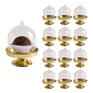 Kit de Enfeite Mini Cúpula Doce 12/24/36/48/60 Lembrancinha Festa Casamento 8cm