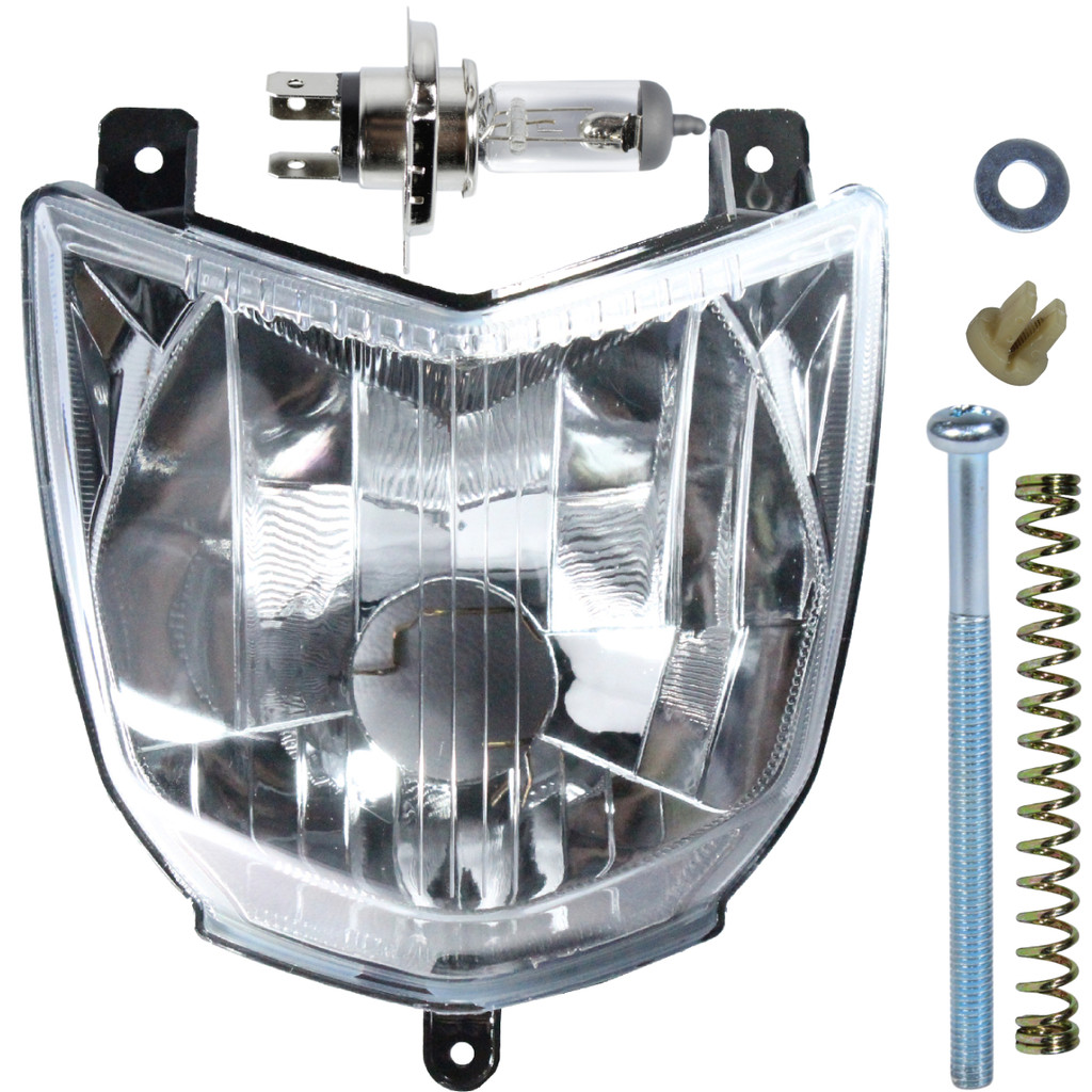 Bloco globo optico farol XTZ250 Lander 2007 a 2018 com lâmpada parafuso regulagem