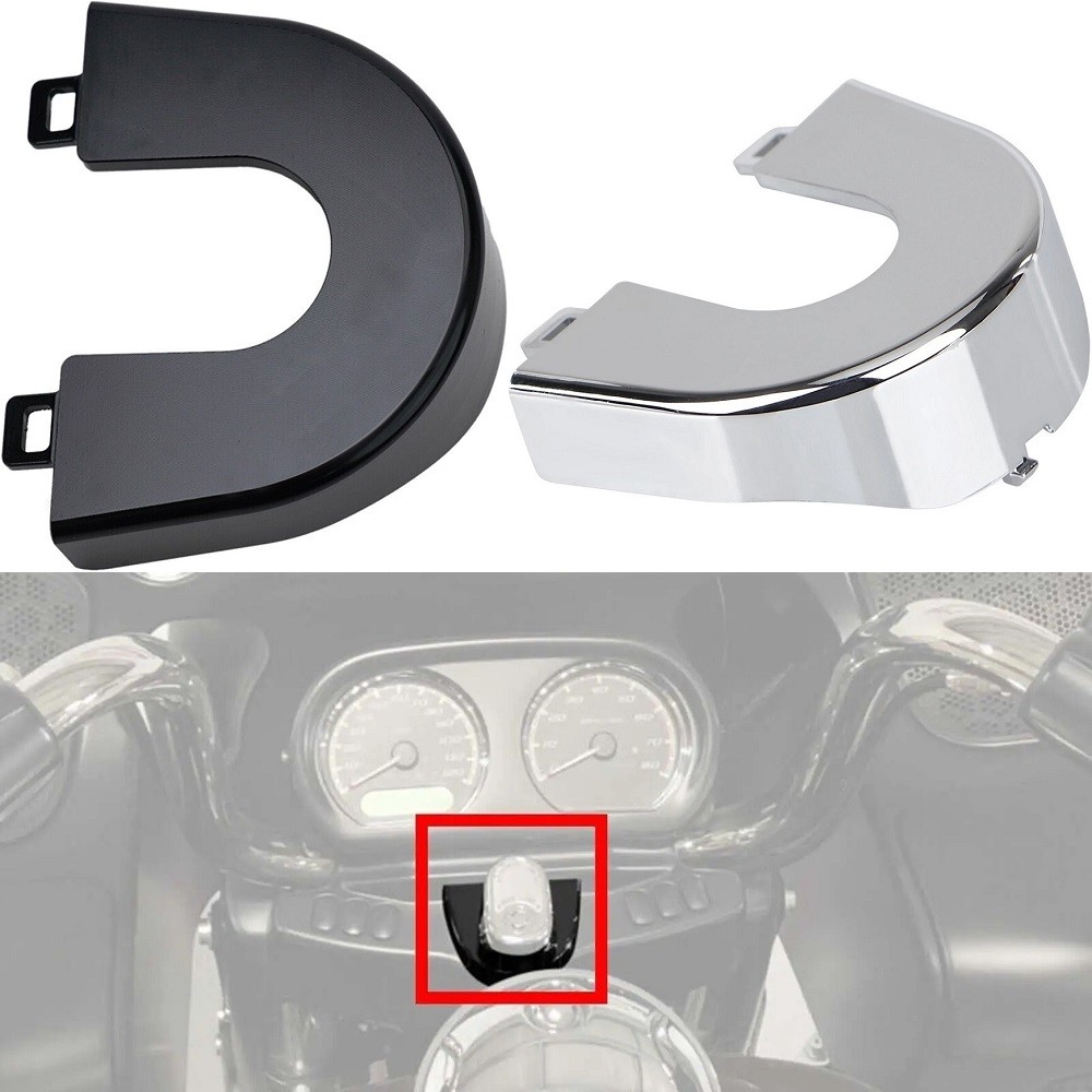 Motocicleta Frente Superior Garfo Giratório Bloqueio Chave Tampa Interruptor De Ignição Painel Guarnição Capa Para Harle