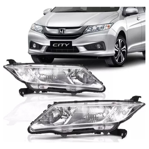 Par Farol Honda City 2014 2015 2016 2017 Cromado  Oferta