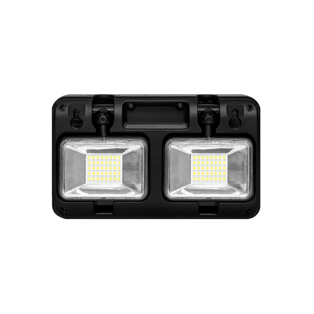 Detalhes do Luminária Emergência LED 2Faróis 10W 2200lm Preta Blumenau