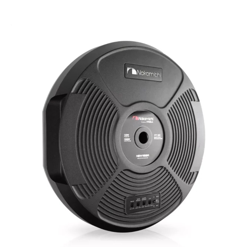 CAIXA AMPLIFICADA PARA ESTEPE ARO 13 SUBWOOFER NAKAMICHI 11" MAX POWER 1000W N-POWER 120W