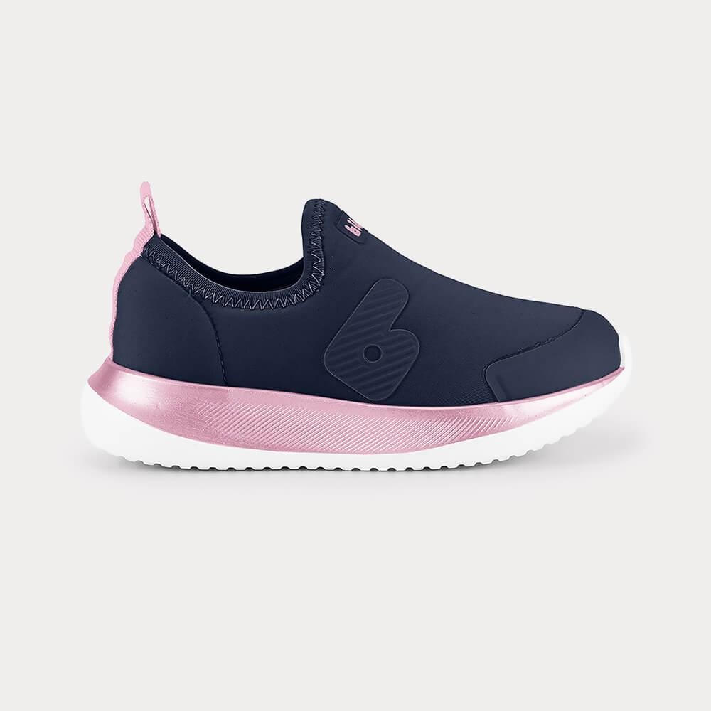 Tênis Infantil Bibi Flash Azul Marinho com Rosa em Oferta na Shopee
