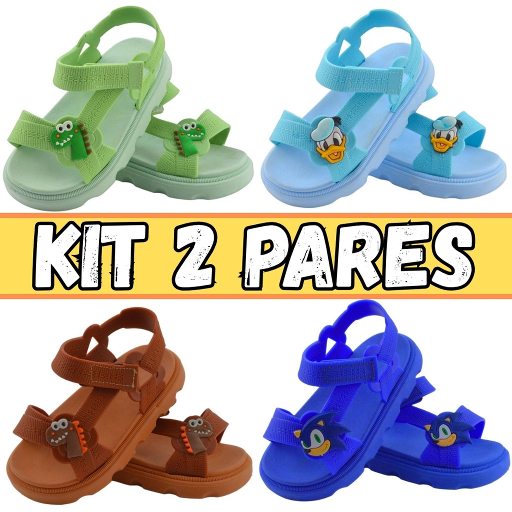 Kit 2 Pares Papete Infantil Bebê Menino Confortável Leve Envio Imediato em Oferta na Shopee