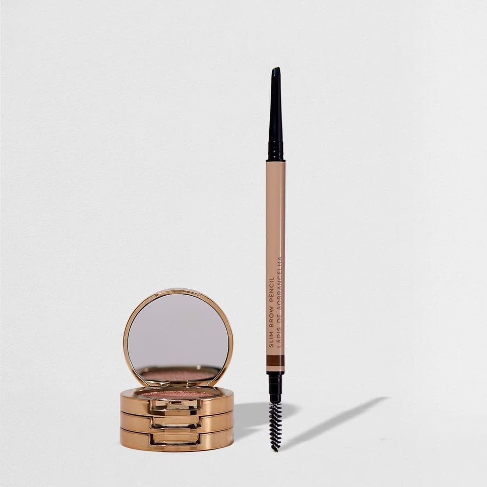 Kit Trio de Sombras 3 To Go Pallete Hazel + Lápis de Sobrancelhas Retrátil Médio Nádia Tambasco By Océane (2 Produtos) - Beauty