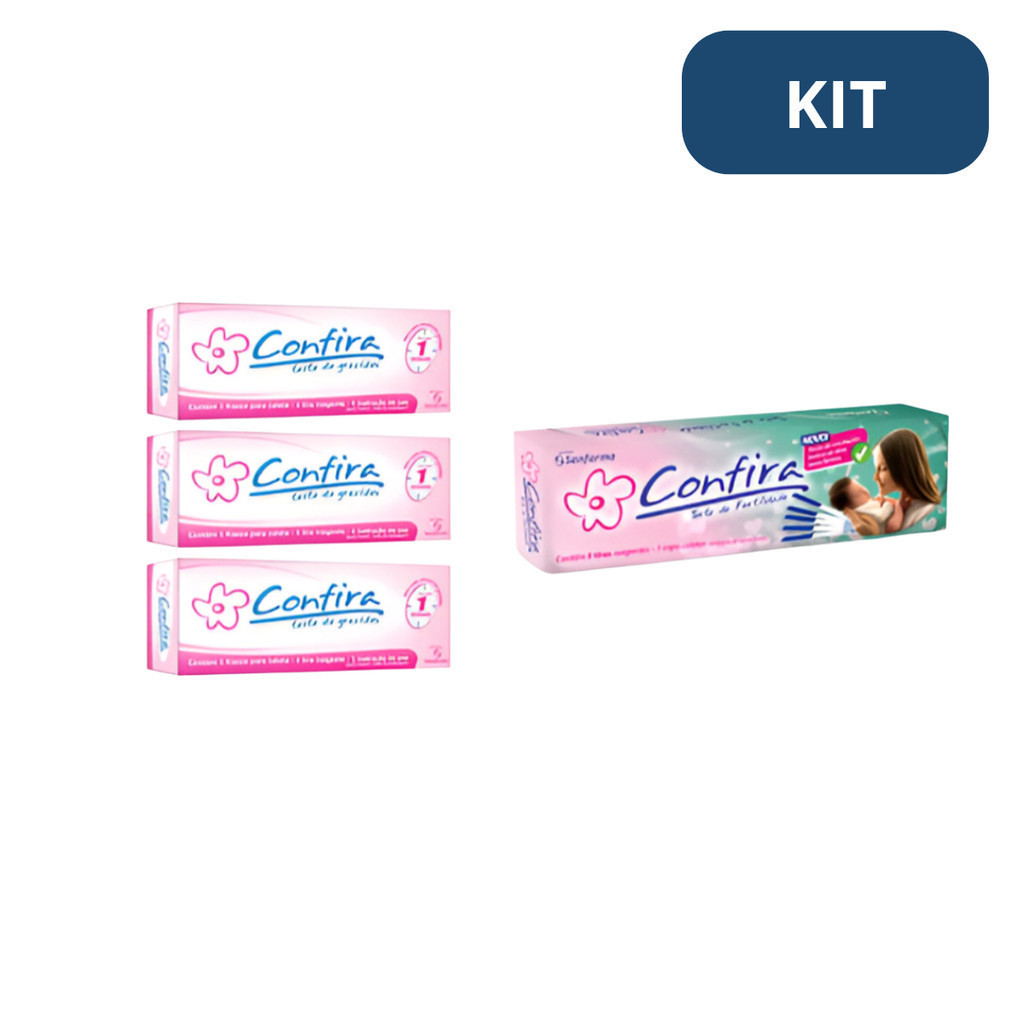 Kit 3 Testes de gravidez + 1 teste de ovulação fertilidade