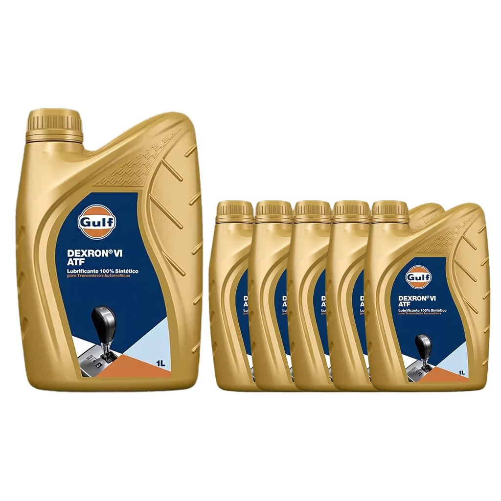 Kit 6 Óleo Câmbio Transmissão Automática Atf Dexron VI Gulf