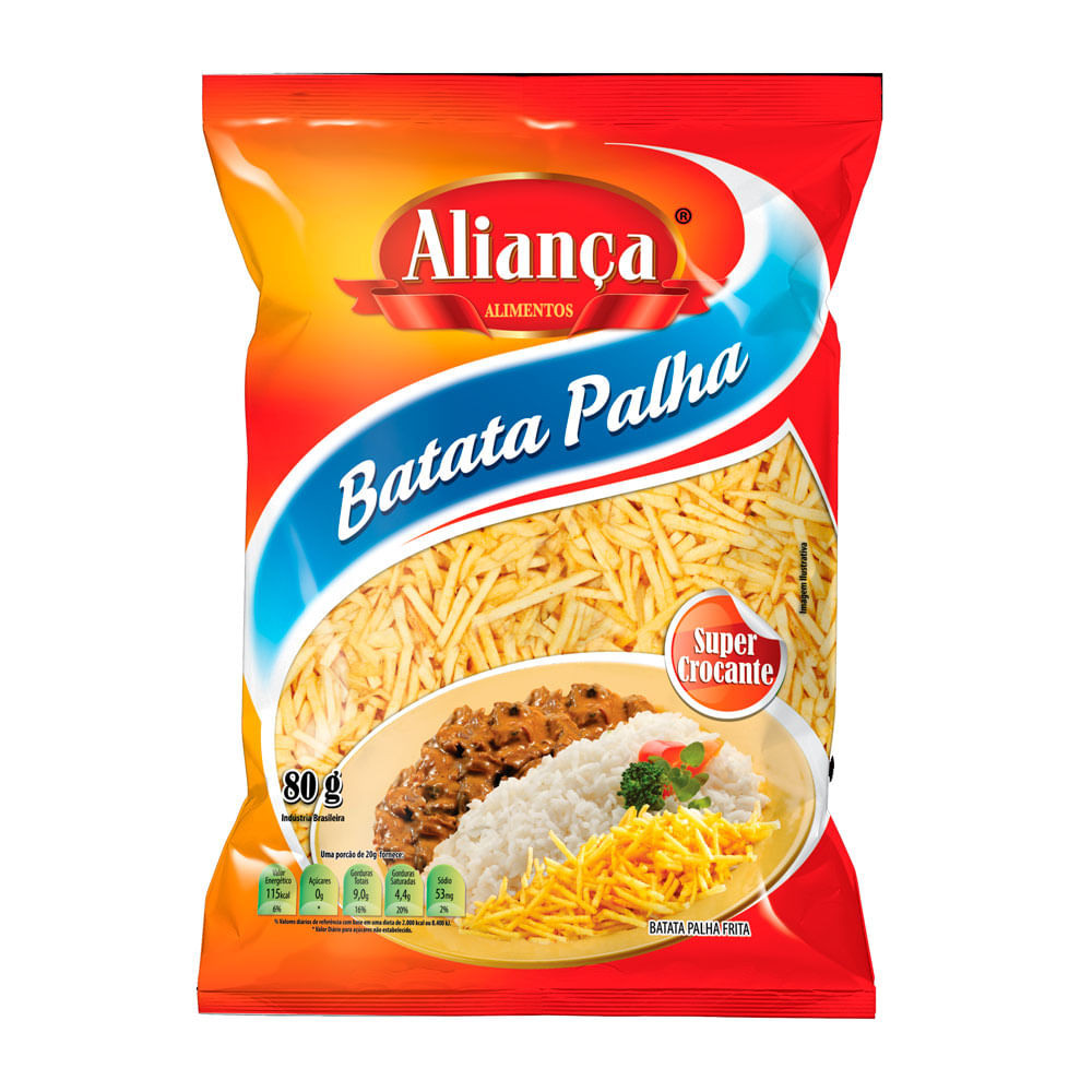 Batata Palha Aliança Super Crocante 80g - Food & Beverages
