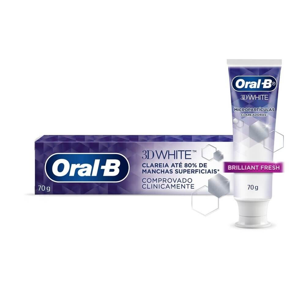 Creme Dental Oral-B 3D White Brilliant Fresh 70g - Health
