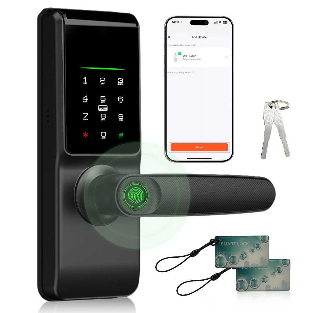 Fechadura Biométrica Eletronica Touch Biometria Digital Com Wifi Tuya