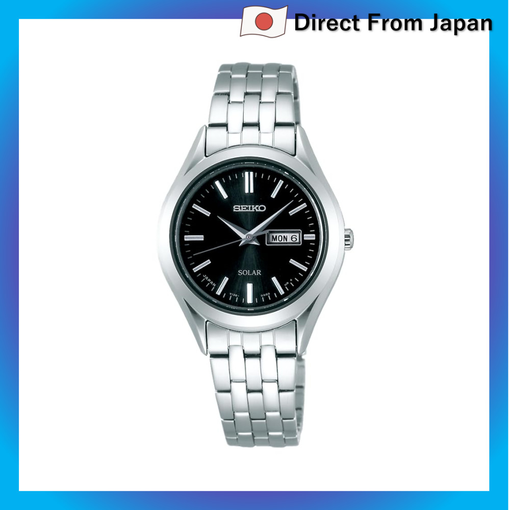 Relógio Seiko Watch STPX031 feminino, seleção solar, vidro safira, par, prateado