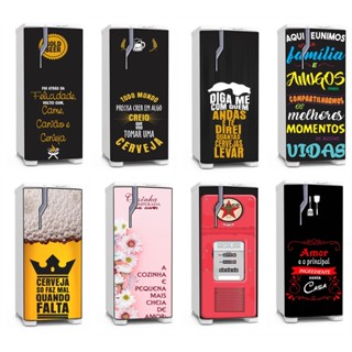 Adesivo Porta de Geladeira Envelopamento Personalizada 180x75cm Cerveja Bebidas Freezer em Oferta na Shopee