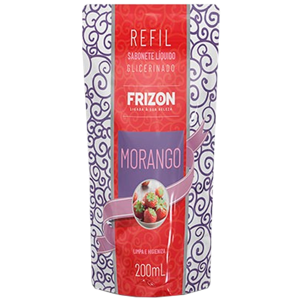 Sabonete Liquido Frizon Morango Refil 200ml - Beauty