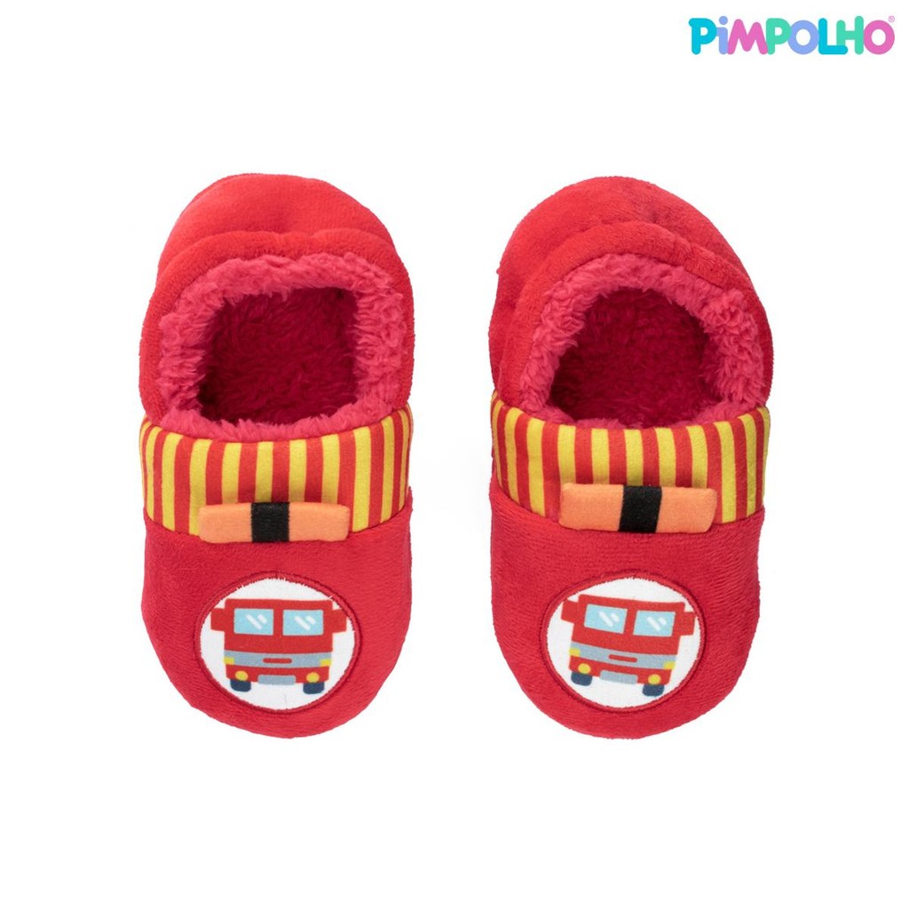 Pantufa Infantil Antiderrapante Pelúcia Bombeiros Pimpolho em Oferta na Shopee