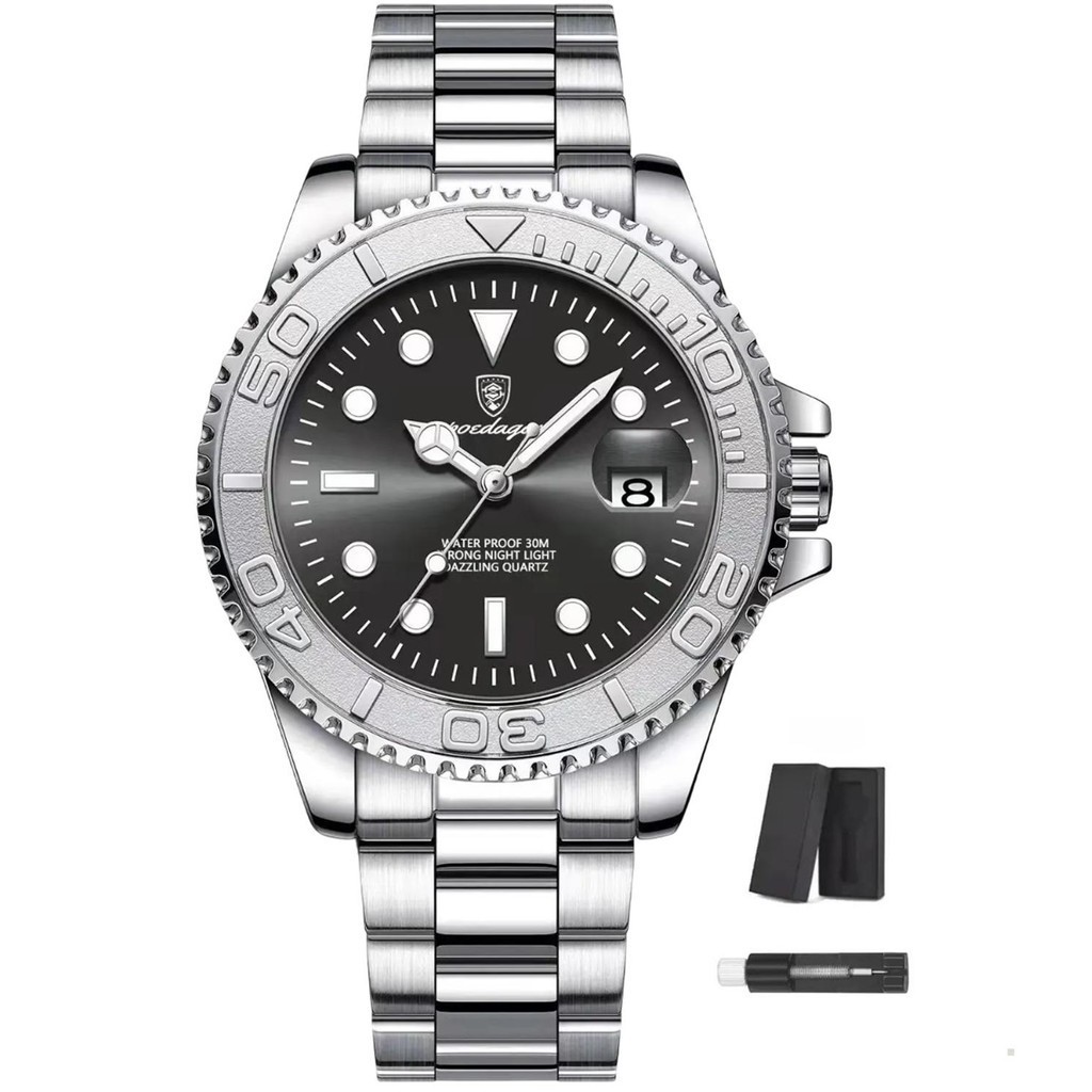 Relógio Masculino Poedagar Luxo Original Modelo Sub Diver Yacht Master Homem Esportivo Prova d'água