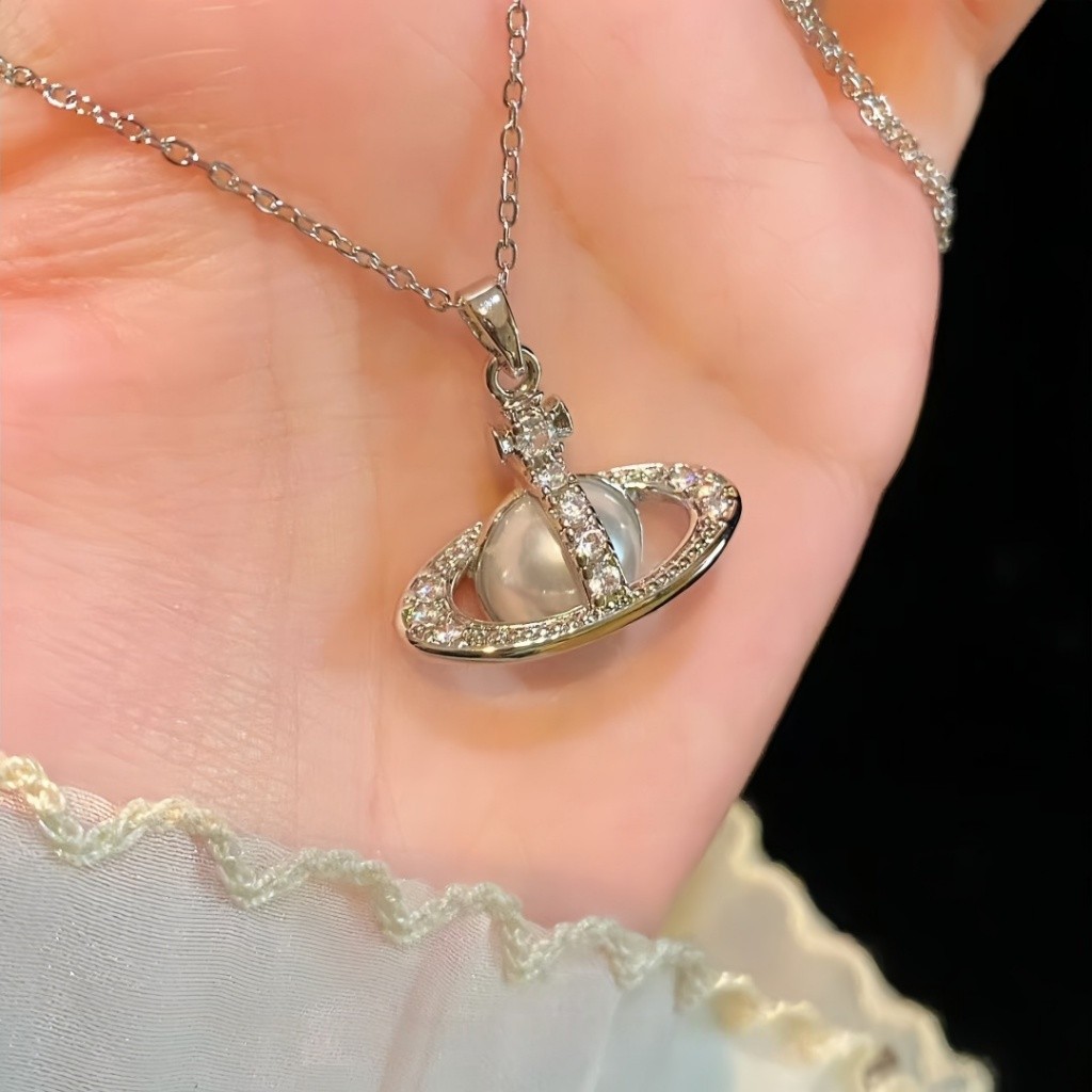 Planeta Estrelado Azul Bonito Dos Desenhos Animados Sonho Lua Pingente Colar Para Mulheres Acessórios Presentes em Oferta na Shopee