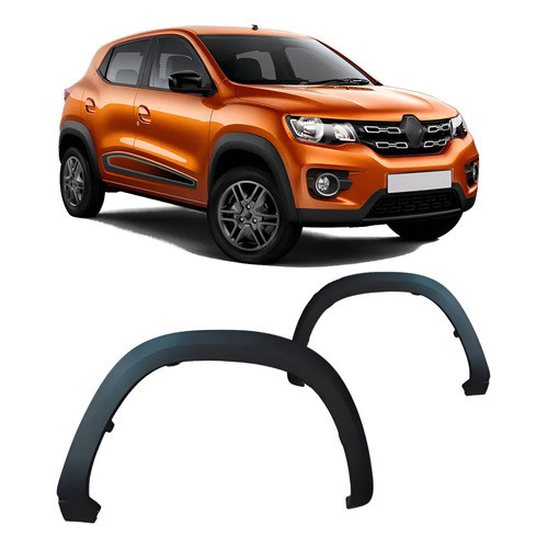 Par Moldura Paralama Dianteiro Kwid 2017 2018 2019 2020 2021 Preto em Oferta na Shopee