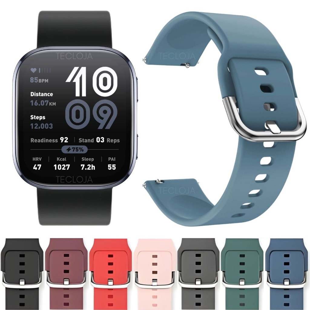 Pulseira Silicone Para Amazfit Bip 6 A2435 Pulseira Para Amazfit Bip 6 A2435 Pulseira 22mm