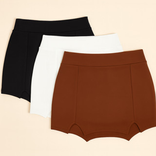 Short Saia Feminino Social Moda Elegante Casual Confortável  Tamanhos P ao G1  Preto Marrom Branco em Oferta na Shopee