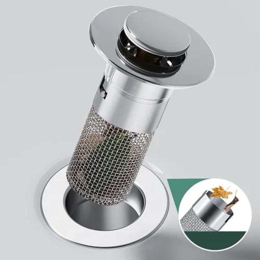 Ralo com Filtros De Drenagem Para Pia De Banheiro Modelo em Oferta na Shopee