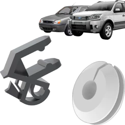Kit Grampo Presilha 2 Peças Vareta Capô Ecosport Fiesta Ka