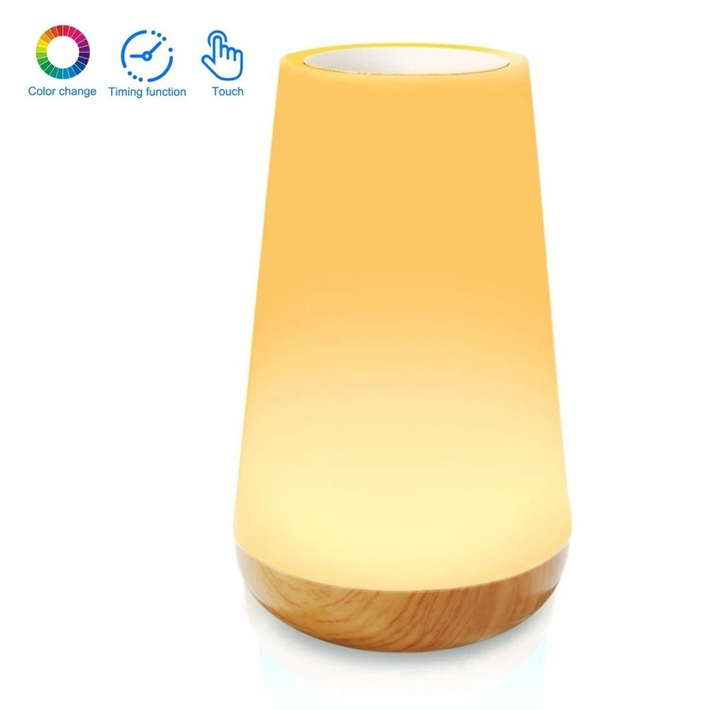 Imagem Luminária de Mesa LED para Cromoterapia 8 Cores RGB Abajur Touch para Ambiente Relaxante Zen