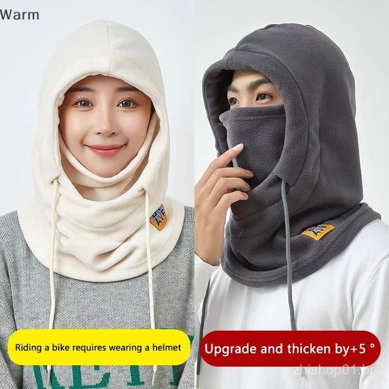 Inverno Quente Térmico Velo Balaclava Cachecol Esqui Máscara Facial Pescoço Mais Snood Capuz Chapéu À Prova De Vento Fri
