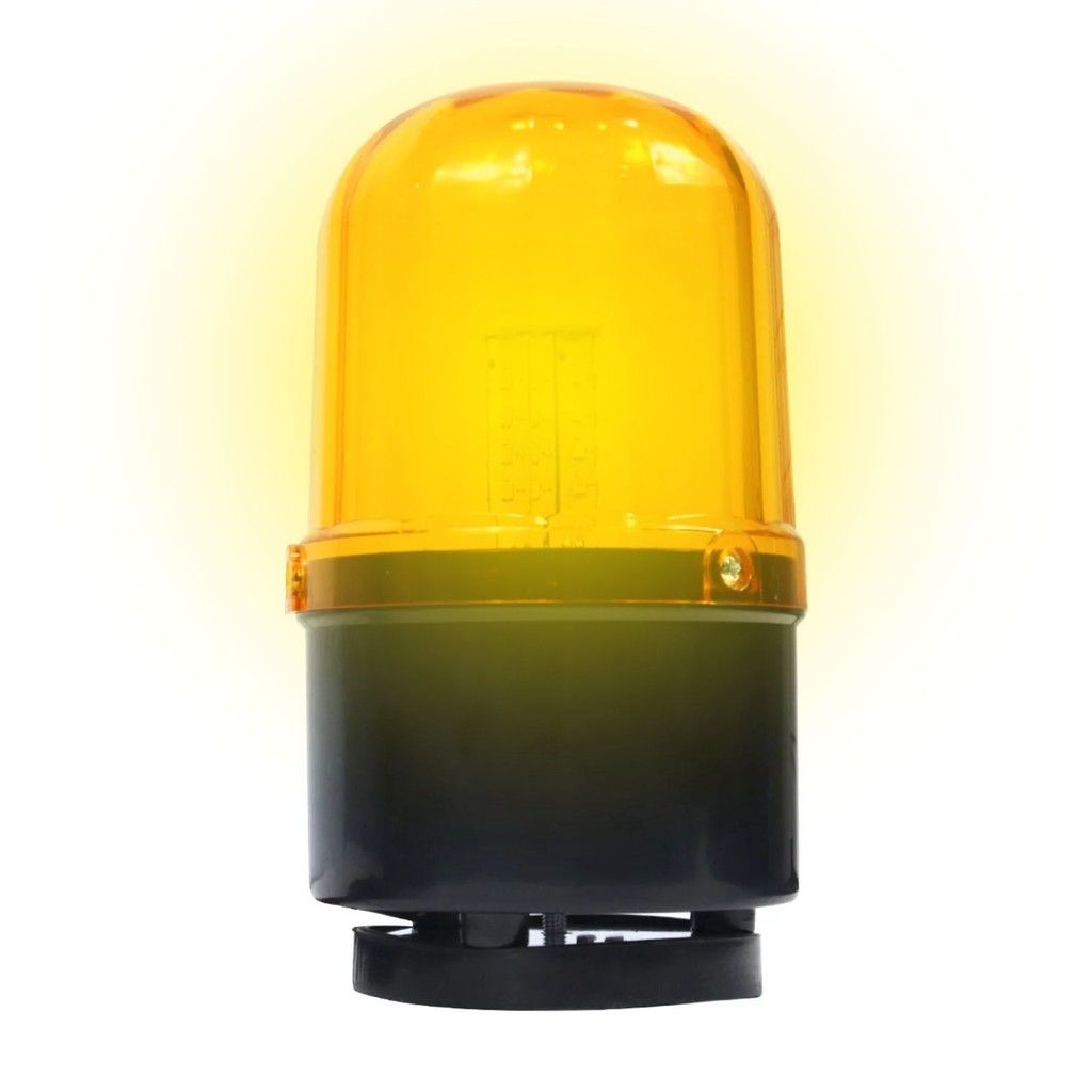 Sinalizador Giroflex Giroled com Imã com Plug para Acendedor 12V 24V Âmbar Bi-volt