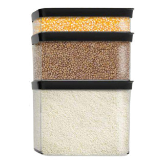 Kit 3 Potes Herméticos – Arroz 4L, Feijão 2,5L, Milho 1,1L – Tampa Vedação em Oferta na Shopee
