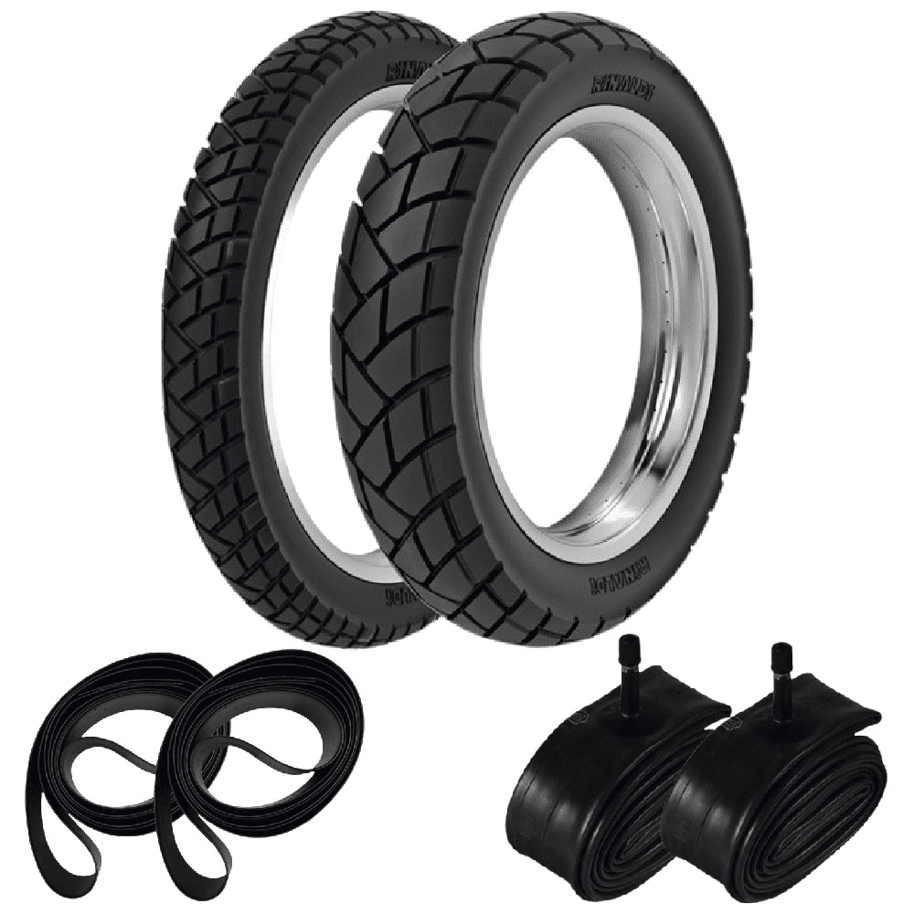 Par Pneu Agrale Elefantre 30.0 80/90-21 + 120/90-17 R34 Rinaldi + Camaras + Cintas