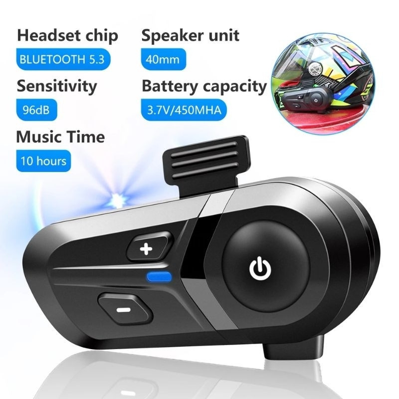 Intercomunicador Fone de ouvido via Bluetooth para Capacete de motocicletas