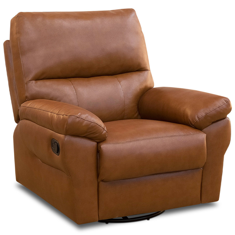 Poltrona do Papai Reclinável e Giratória Oliver D06 Couríssimo Camel - Lyam Decor em Oferta na Shopee