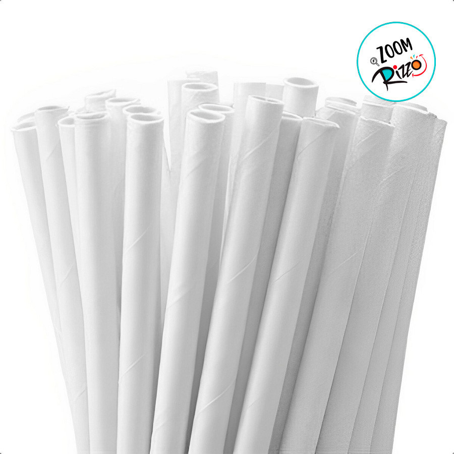 Canudo de Papel para Milkshake - Branco - 100 unidades - Cromus - Rizzo em Oferta na Shopee
