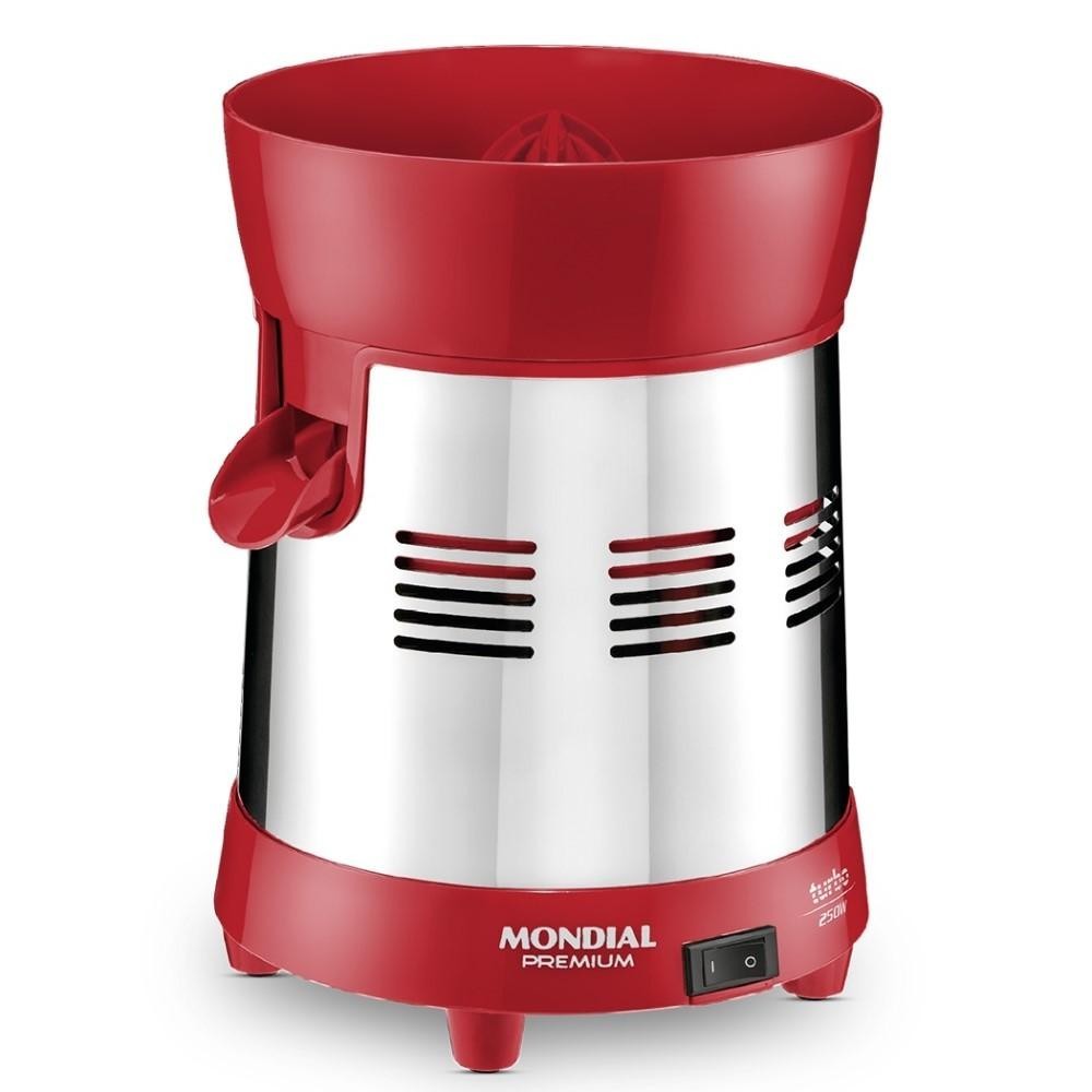 Extrator de Sucos Mondial Turbo Premium E-24 250w Bivolt Vermelho Inox em Oferta na Shopee