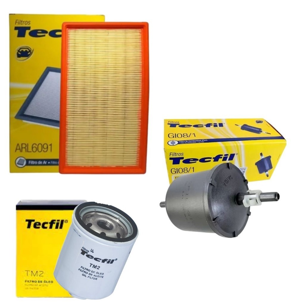 Kit Filtros VW Gol Parati Saveiro G3 G4 1.6 1.8 2.0 Tecfil