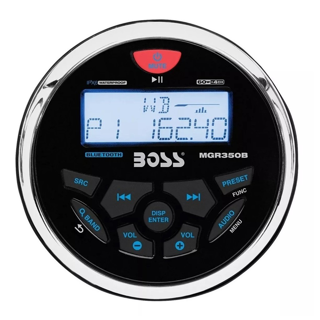 Rádio Boss MGR350B Marinizado Stereo Am/Fm Mp3 Bluetooth USB
