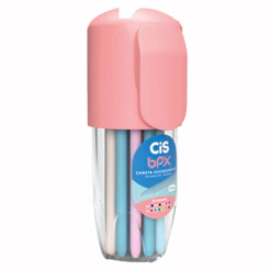 Caneta esferográfica 0.7mm BPX com 18 cores Rosa Cis